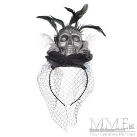 Skull Veil Party Headband