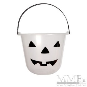 Glow-in-the-Dark Pumpkin Bucket White