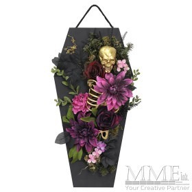 Skeleton with Coffin Wall Accent