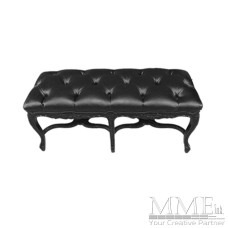 Black Leather Bench