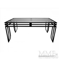 Black Metal & Glass Table