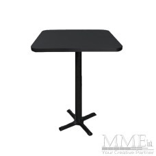 Black Square High Boy Table
