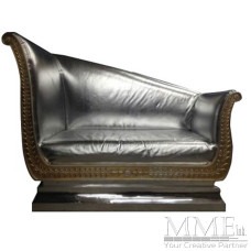 Cleopatra Silver Chaise