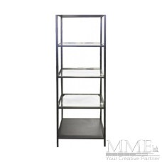 Small Black Glass Back Bar