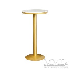 Marble Top Gold High Boy Table