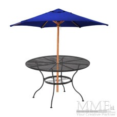 Metal Table With Umbrella