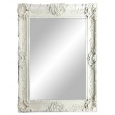 Large White Framed Mirror