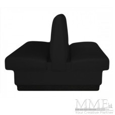 Leather Double Bench Black