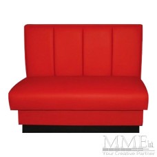 Red Leather Single Bench