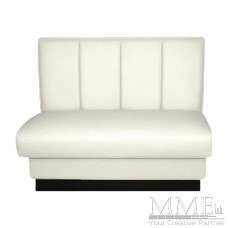 White Leather Single Bench