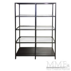 Medium Black Glass Back Bar