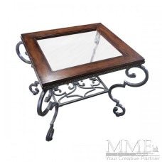 Metal, Wood and Glass Table