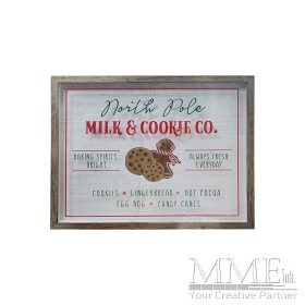 North Pole Milk & Cookie Sign