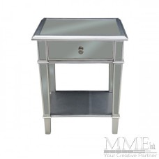 Mirrored End Table
