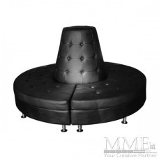 Black Round Tufted Sofa