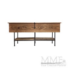 Rustic Storage Table with Shelves