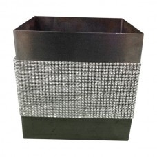 Silver Pewter Vases with Bling