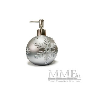 Silver Snowflake Soap Dispenser