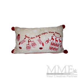 Snowy Days, Frosty Nights, Warm Hearts Pillow
