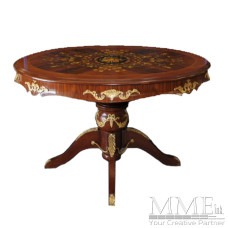 Victorian Dining Table with Gold Inlay