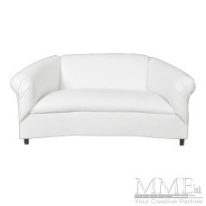 White Angora Love Seat