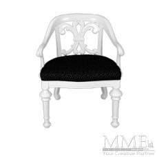 White Fleur De Lis Chair