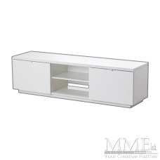 White Laze Media Stand