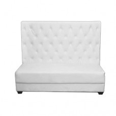 White Tufted High Back Chair