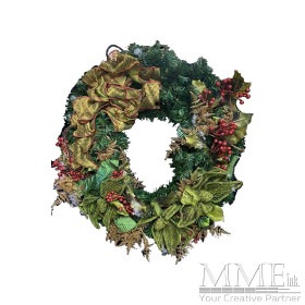 Wreath with Glitter Decor
