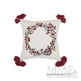 Red Wreath Pillow