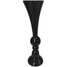 Tall Black Trumpet Vase